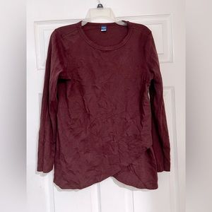 Burgundy Waffleknit Nursing Top